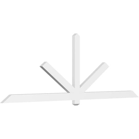 Ekena Millwork Kennewick Architectural Grade PVC Gable Bracket, 108"W x 36"H x 2"D x 4"F, 8/12 Pitch GBP108X36X0204KEN00